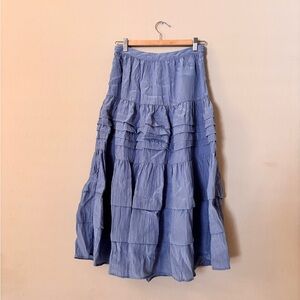 Pearly blue maxi skirt